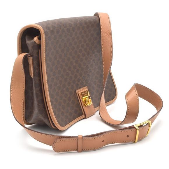 Celine Shoulder Bag Leather Macadam Brown - Picture 2 of 8